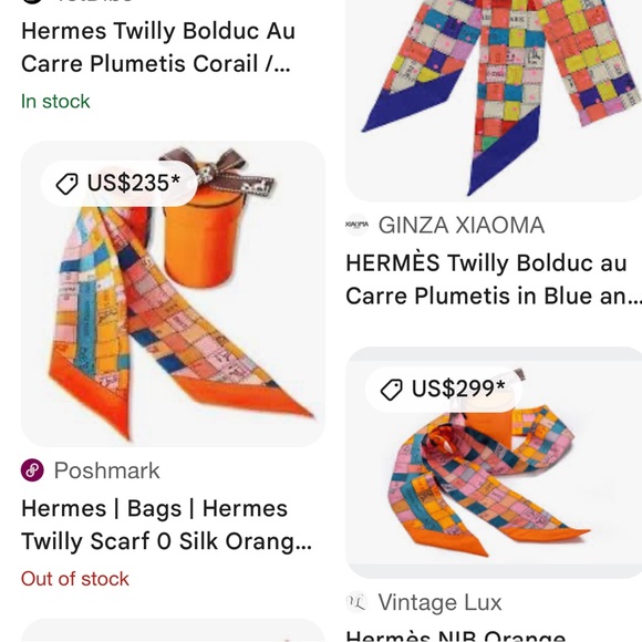 Hermes Twilly Twill silk bag scarf - Picture 9 of 9